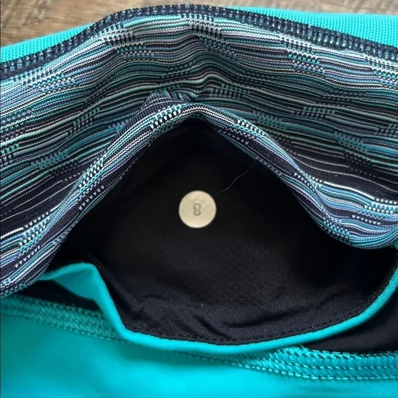 Lululemon Athletica Teal and Black Leggings - Picture 3 of 3